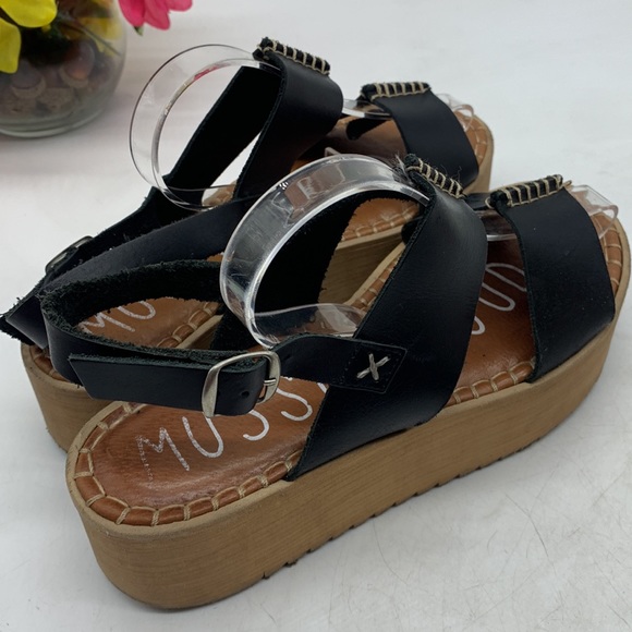 Anthropologie Musse & Cloud Kila Black Platform Sandals EU Size 40 MCS4990E - Picture 3 of 9